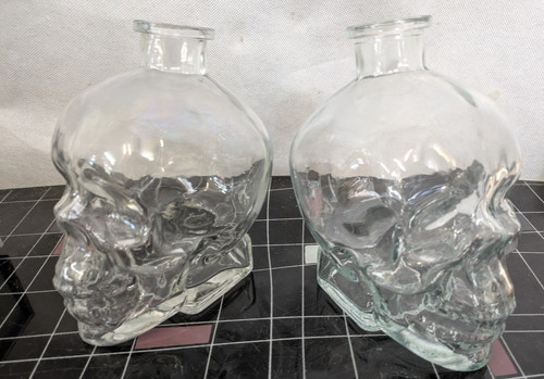Totenkopf glasflasche - 2x,