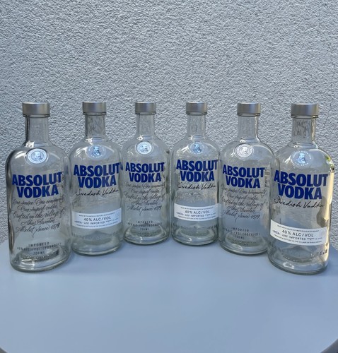 Absolut vodka flaschen leer - 6x,