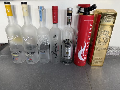 Leere vodka flaschen deko - vodka,